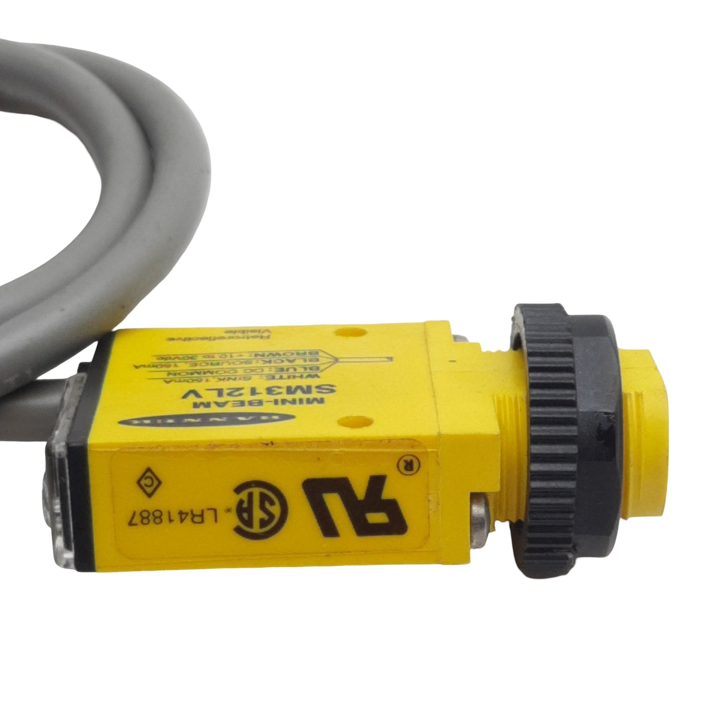 Used Banner SM312LV Mini-Beam Photoelectric Sensor, NPN/PNP, 10-30VDC, 5m Range