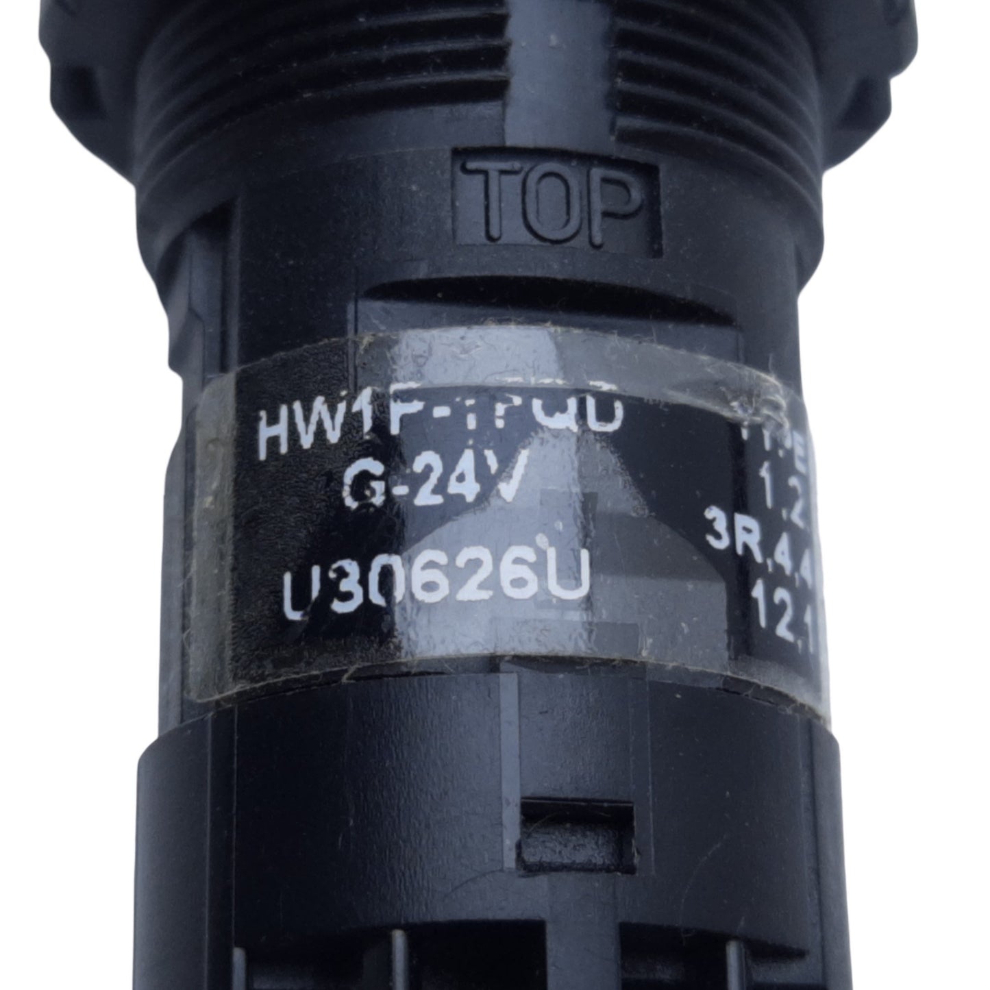 Used Lot of 2 Idec HW1P-1FQD-G-24V Pilot Light, Green Lens, 24V AC/DC *No LED Lamp*