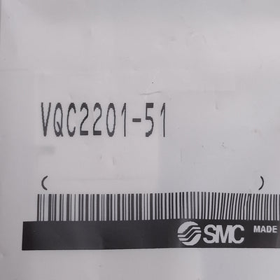 New SMC VQC2201-51 Double Solenoid Valve, 2-Position Double, 0.1-0.7MPa, 24VDC Coil