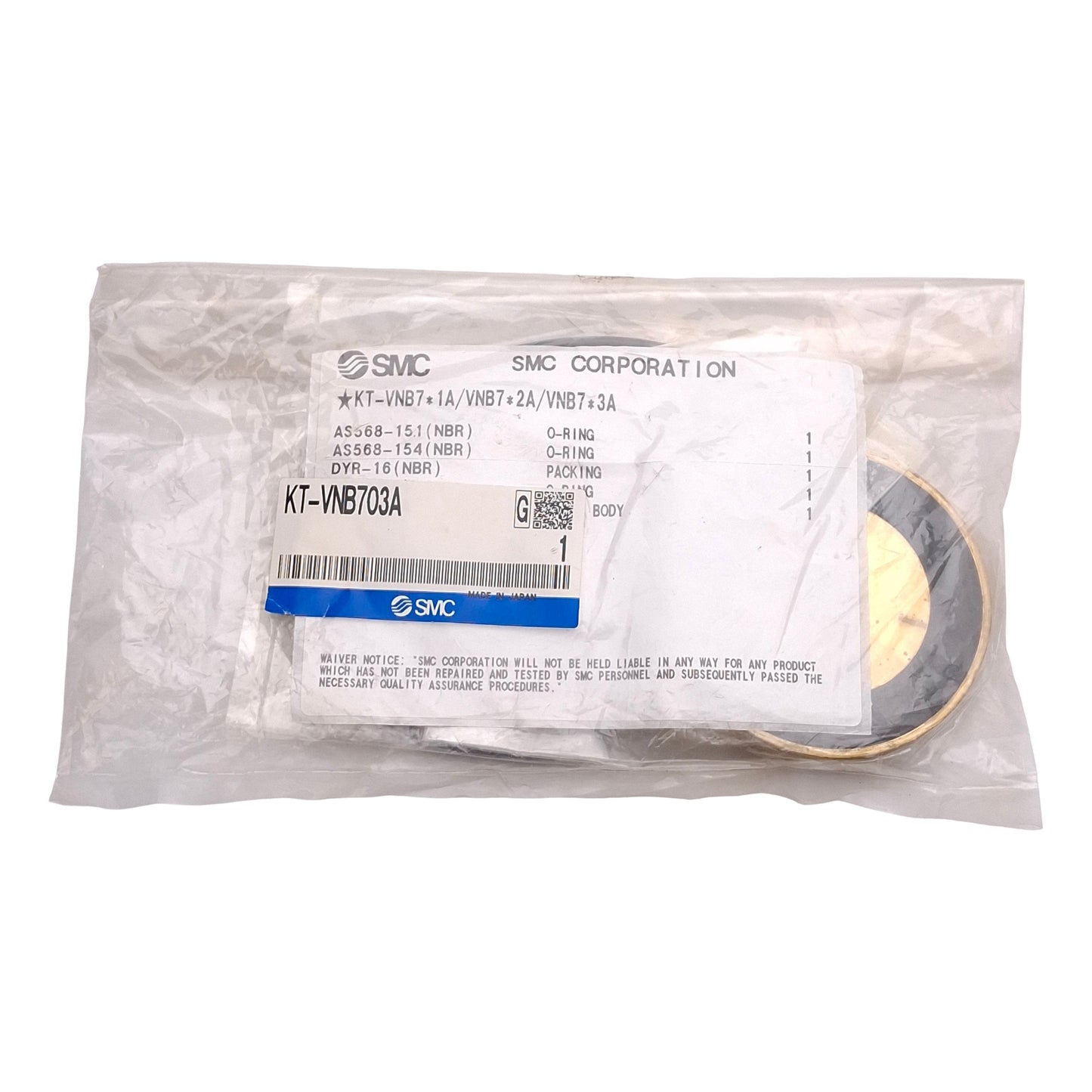 New SMC KT-VNB703A Maintenance Kit For VNB703A Process Valve, O-Rings & Valve Body