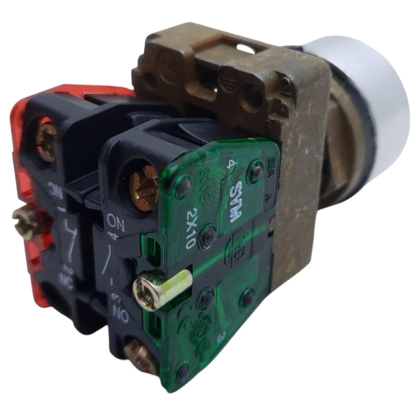 Used Allen Bradley 800ES-F2 Push Button Momentary, Black, 1NO-1NC, 10A 600V AC/DC