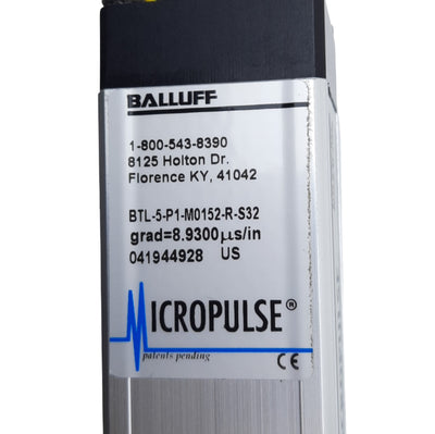 New – Open box Balluff BTL-5-P1-M0152-R-S32 Micropulse Position Transducer, 152mm, 24VDC