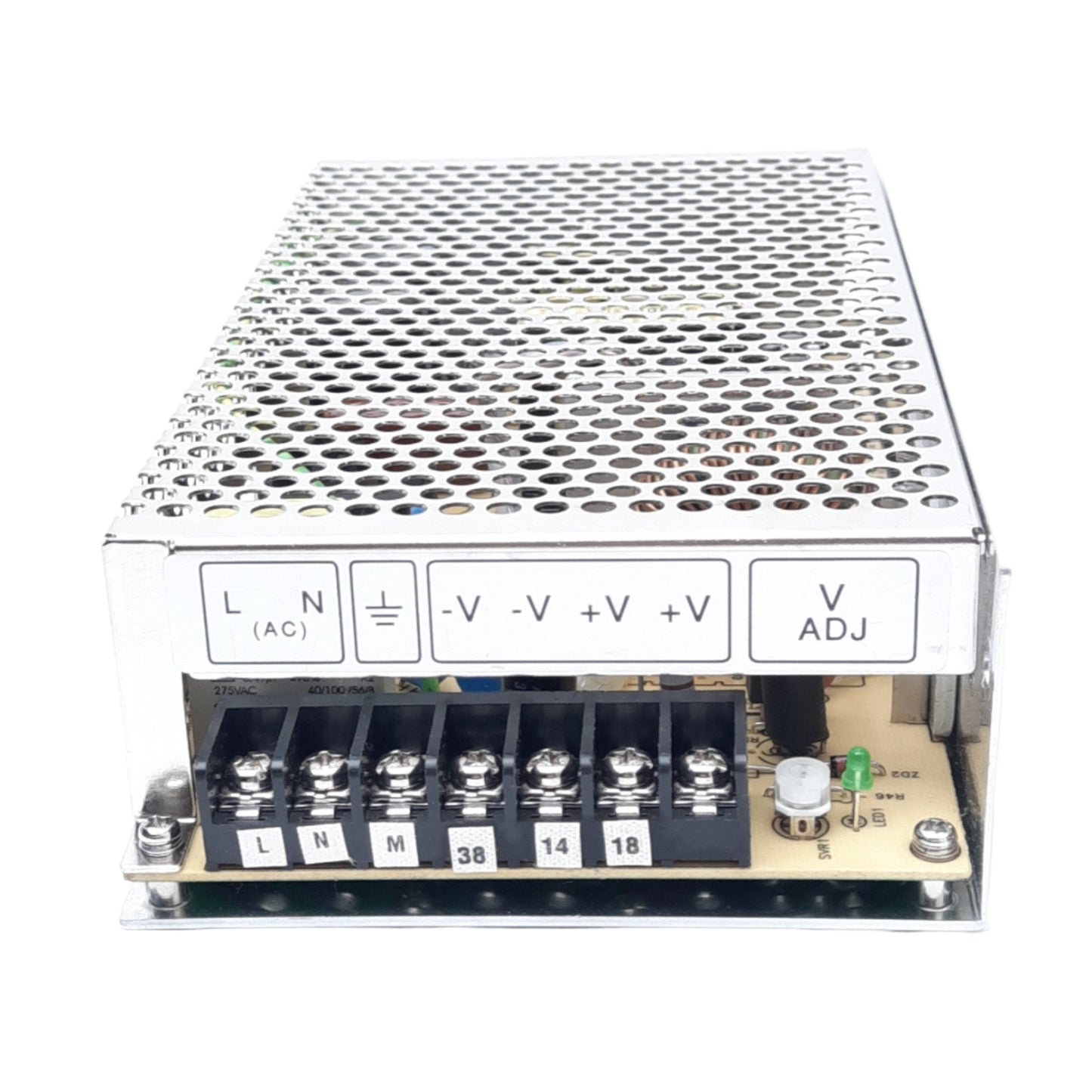 New – Open box Mean Well S-150-24 Power Supply, 110-120/220-240VAC In, 24VDC Out, 150W Max