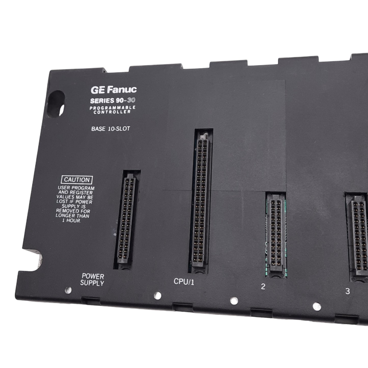 Used GE Fanuc IC693CHS391C Base I/O Rack for 90-30 Series PLC, 10-Slot, 5VDC
