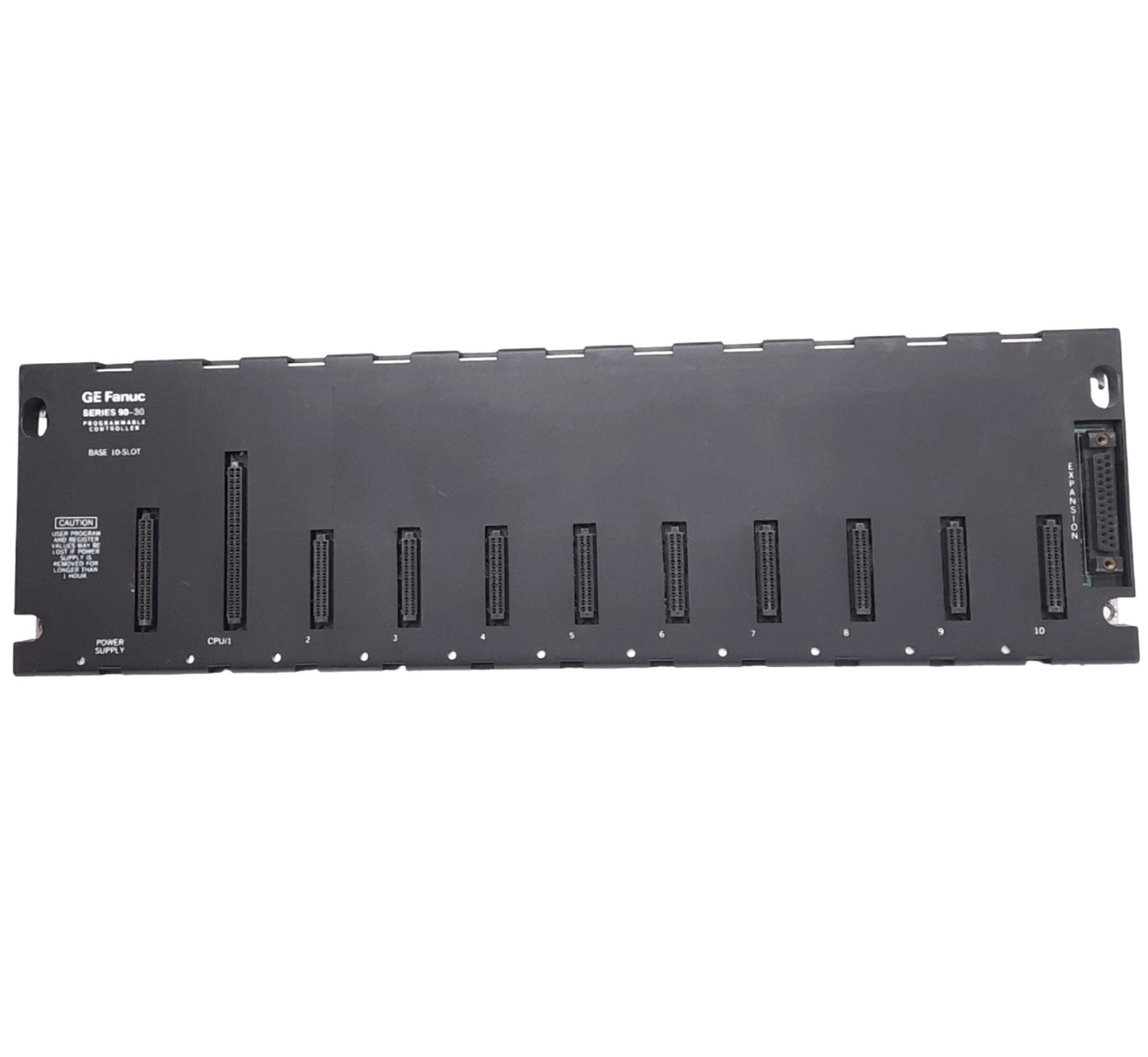 Used GE Fanuc IC693CHS391C Base I/O Rack for 90-30 Series PLC, 10-Slot, 5VDC