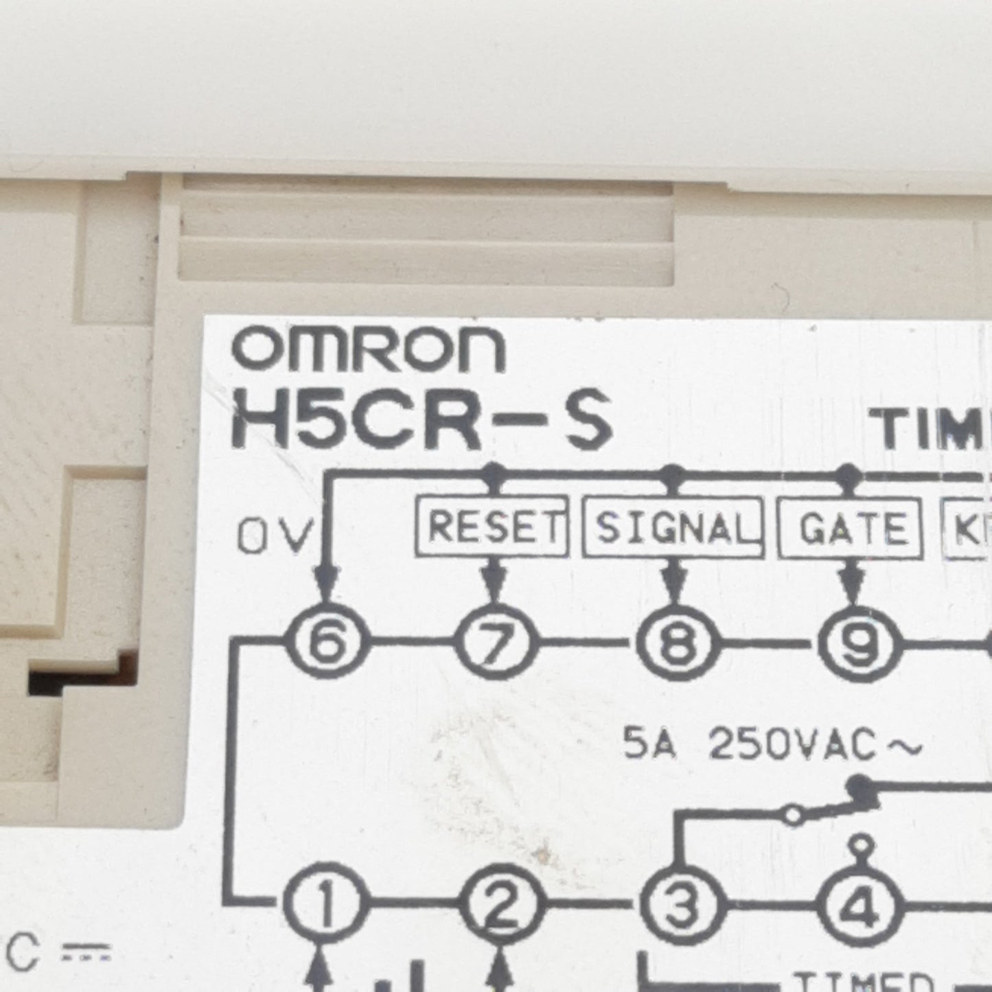 Used Omron H5CR-S Multifunction Digital Timer SPDT Relay 12-24VDC *Missing Faceplate*