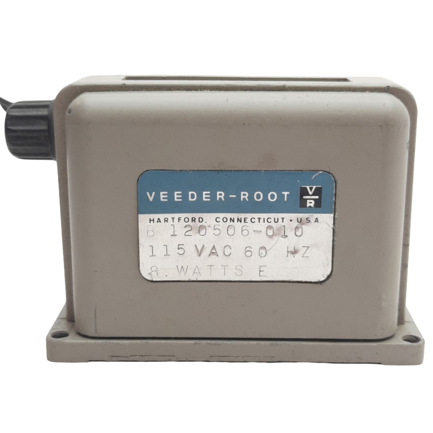 Used Veeder Root 120506-010 Knob Reset Heavy Duty Totalizer 115VAC, 1000cpm