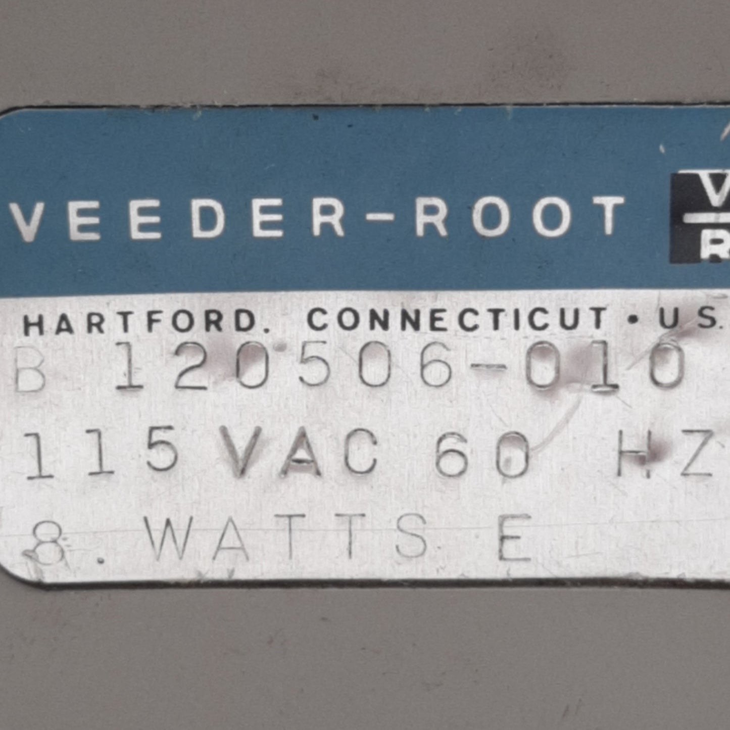 Used Veeder Root 120506-010 Knob Reset Heavy Duty Totalizer 115VAC, 1000cpm