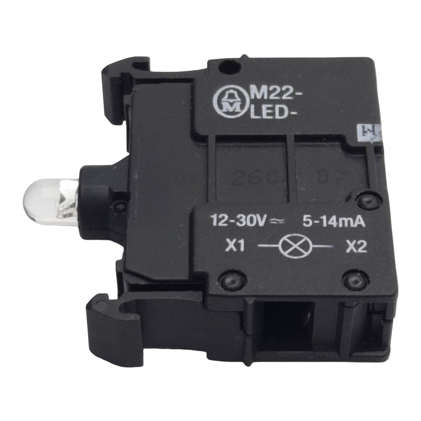 Used Moeller M22-LED-W Pushbutton LED Module, White, 12-30VDC/VAC 5-14mA, 22.5mm