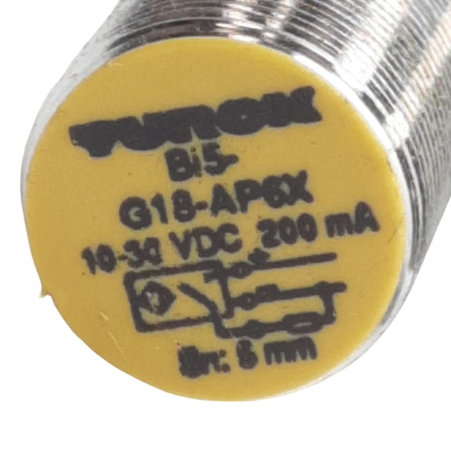 Used Turck BI5-G18-AP6X Inductive Sensor 10-30VDC, M18 Thread, 4ft Length, 5mm, PNP