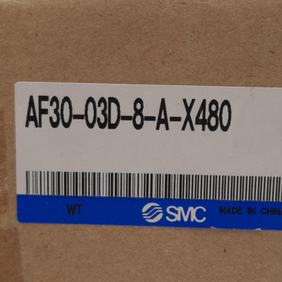 New SMC AF30-03D-8-A-X480 Pneumatic Air Filter, Rc 3/8in, 5µm Filtration, 1.0MPa Max