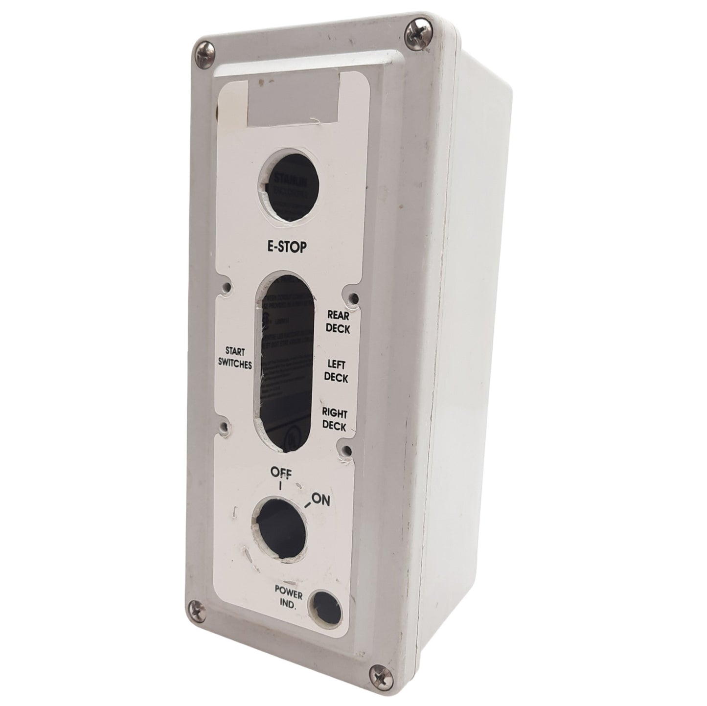 Used Stahlin CF4PB-22 Pushbutton Enclosure ø0.875in, 4 Holes, 3-13/16x8-7/8x3-7/8in