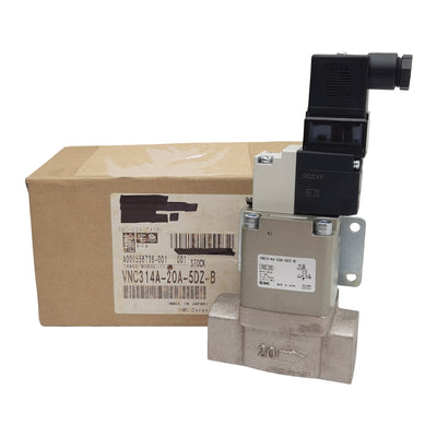 New SMC VNC314A-20A-5DZ-B Solenoid Process Valve, N.C., 1MPa, Rc 3/4in, 24VDC Coil