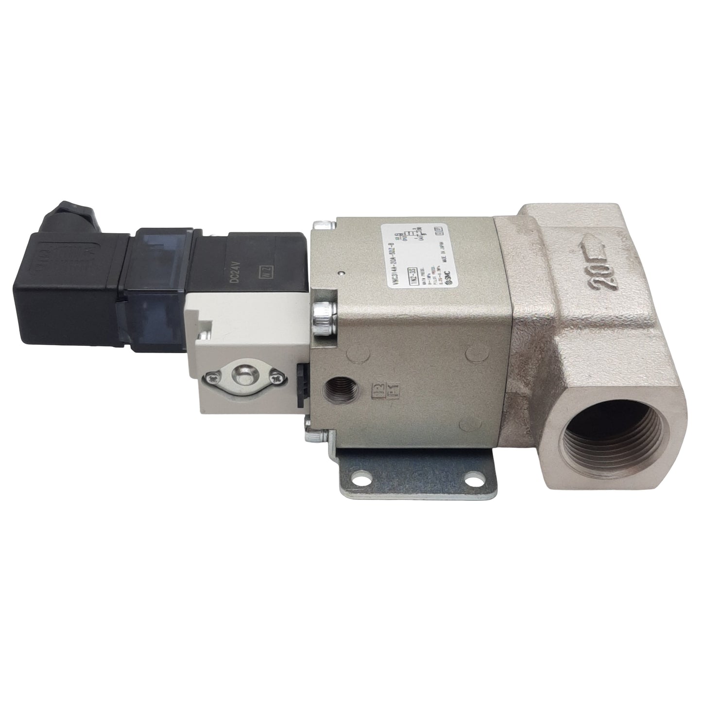 New SMC VNC314A-20A-5DZ-B Solenoid Process Valve, N.C., 1MPa, Rc 3/4in, 24VDC Coil