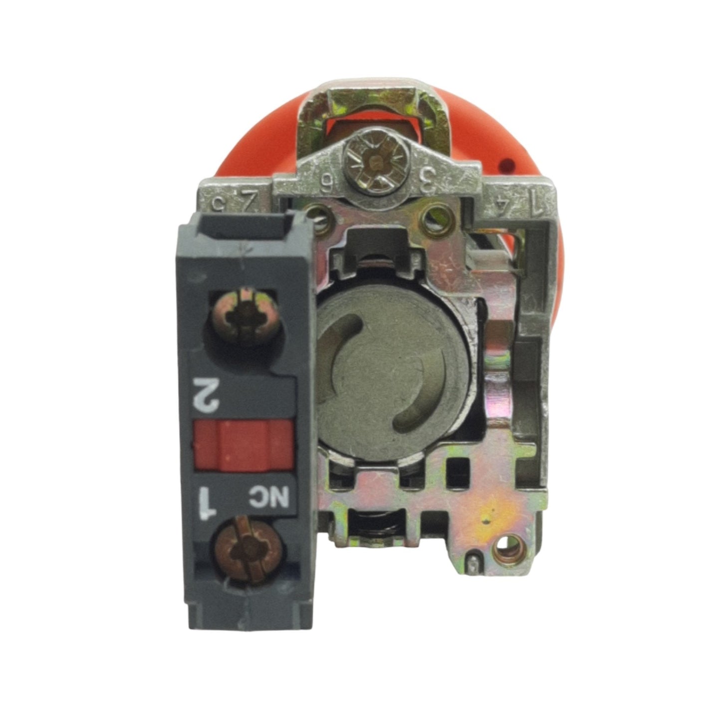 Used Telemecanique XB4BT842 Red E-Stop Maintained Push Button ø22mm, 1NC, 600V 10A