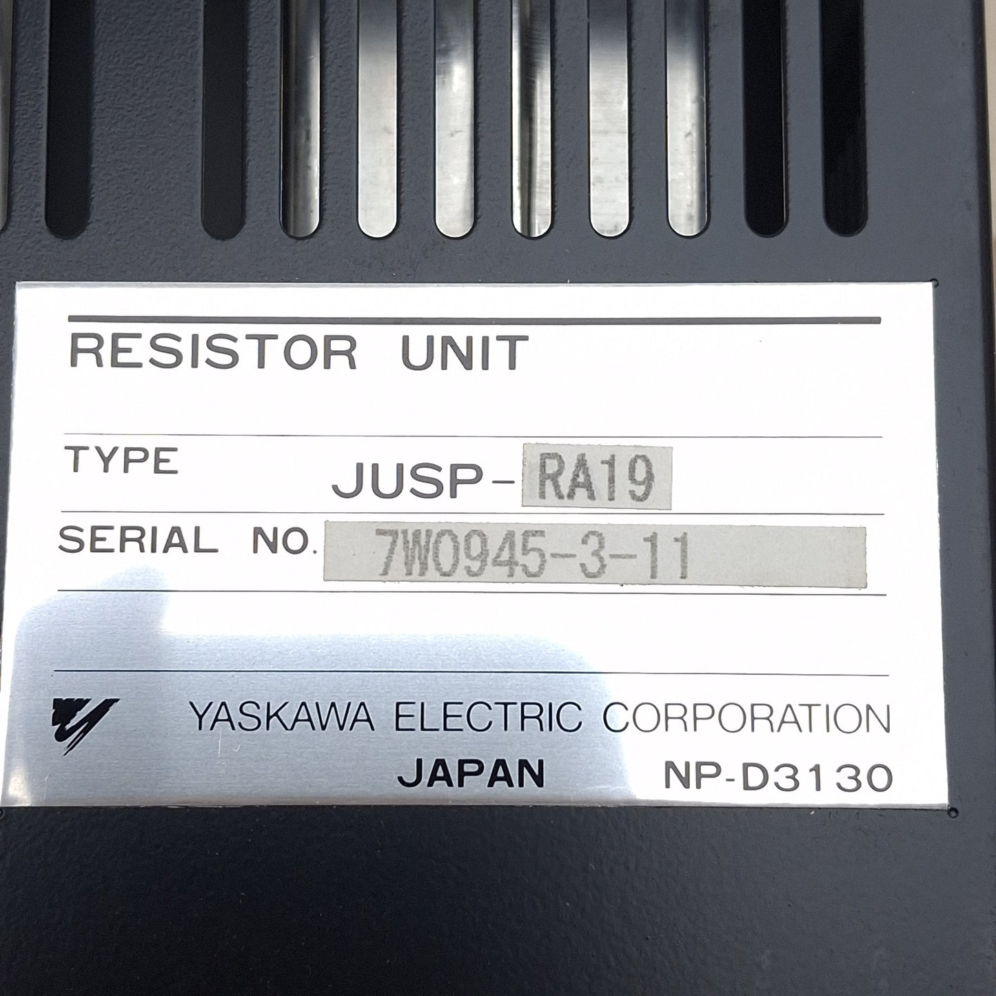 New – Open box Yaskawa JUSP-RA19 Regenerative Resistor Unit, 14.25Ω, 1760W, 350W Regeneration