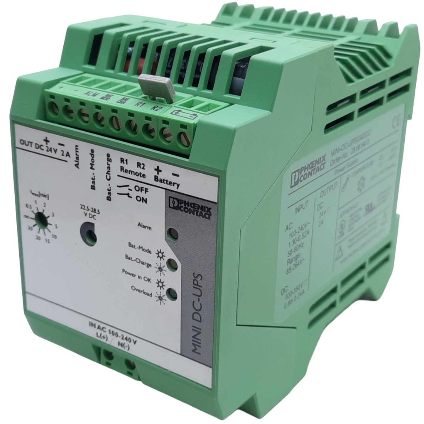 New – Open box Phoenix Contact 2866640 Power Supply, Input 100-240V AC, Output 2A 24V DC