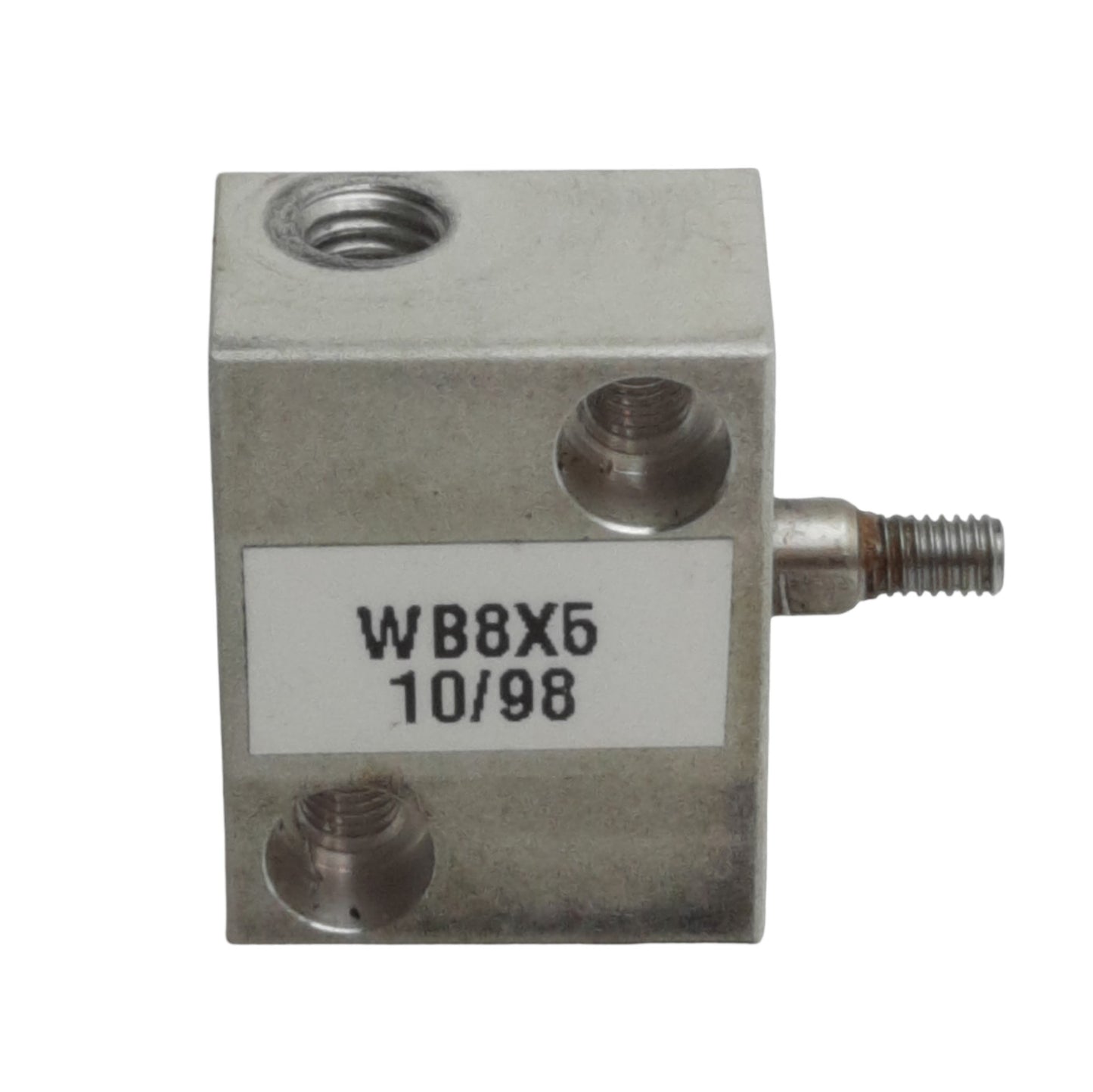 Used Lot of 2 Compact Air WB8X5 Pneumatic Cylinders Bore 8mm Stroke 5mm Port 10-32UNF
