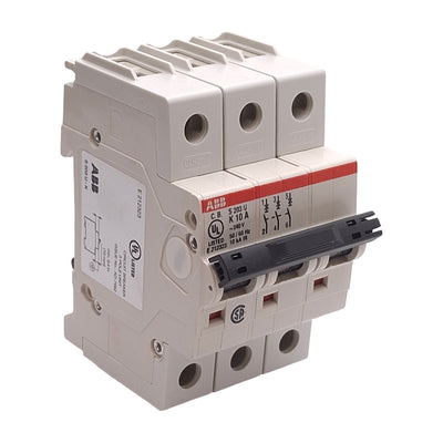 New ABB S203U-K10A Circuit Breaker, 3-Poles, K-Curve, 240VAC, 10A, DIN Rail