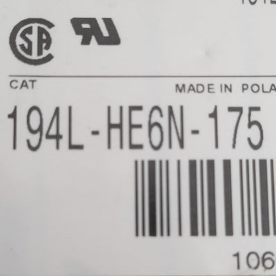 New Allen Bradley 194L-HE6N-175 Disconnect Switch Handle, Yellow/Red, 90° On/Off