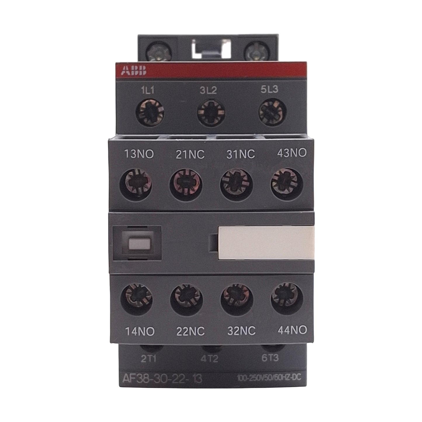 New ABB AF38-30-22-13 Contactor 3P 2NO+2NC Aux, 18.5kW @ 400VAC 38A, 100-250VDC Coil