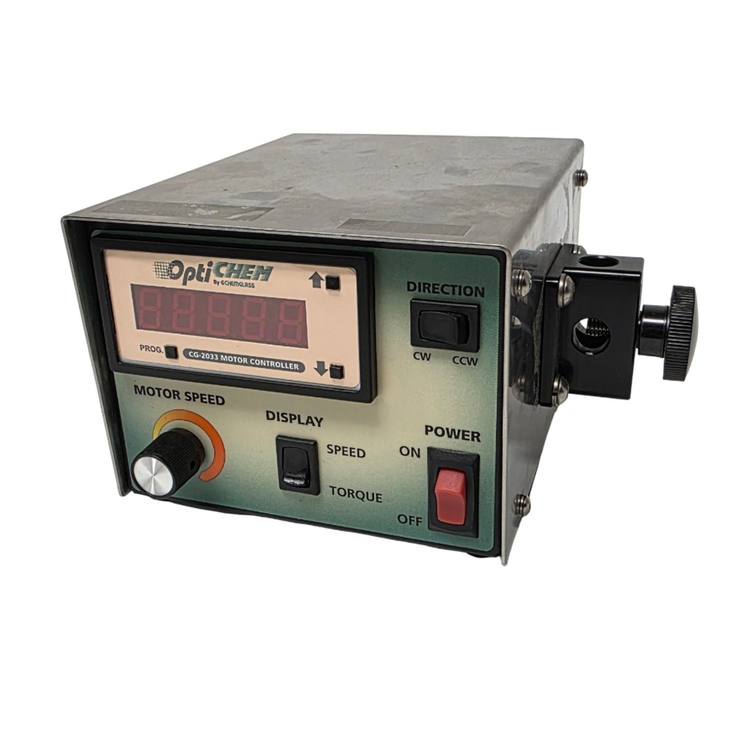 Used Chemglass CG-2033 OptiChem DC Motor Controller, CW/CCW, 0-10VDC, RS232, 120VAC