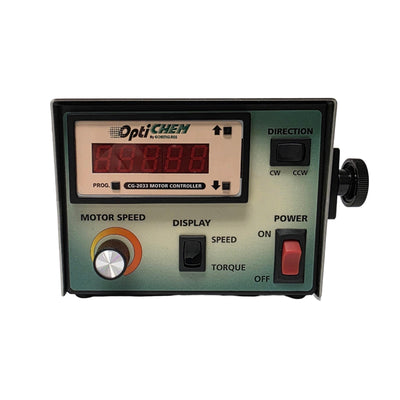 Used Chemglass CG-2033 OptiChem DC Motor Controller, CW/CCW, 0-10VDC, RS232, 120VAC