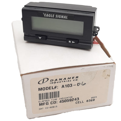 New Danaher A103-006 Electronic Counter 7-Digit, 115-230VAC, 68mm x 33mm Panel