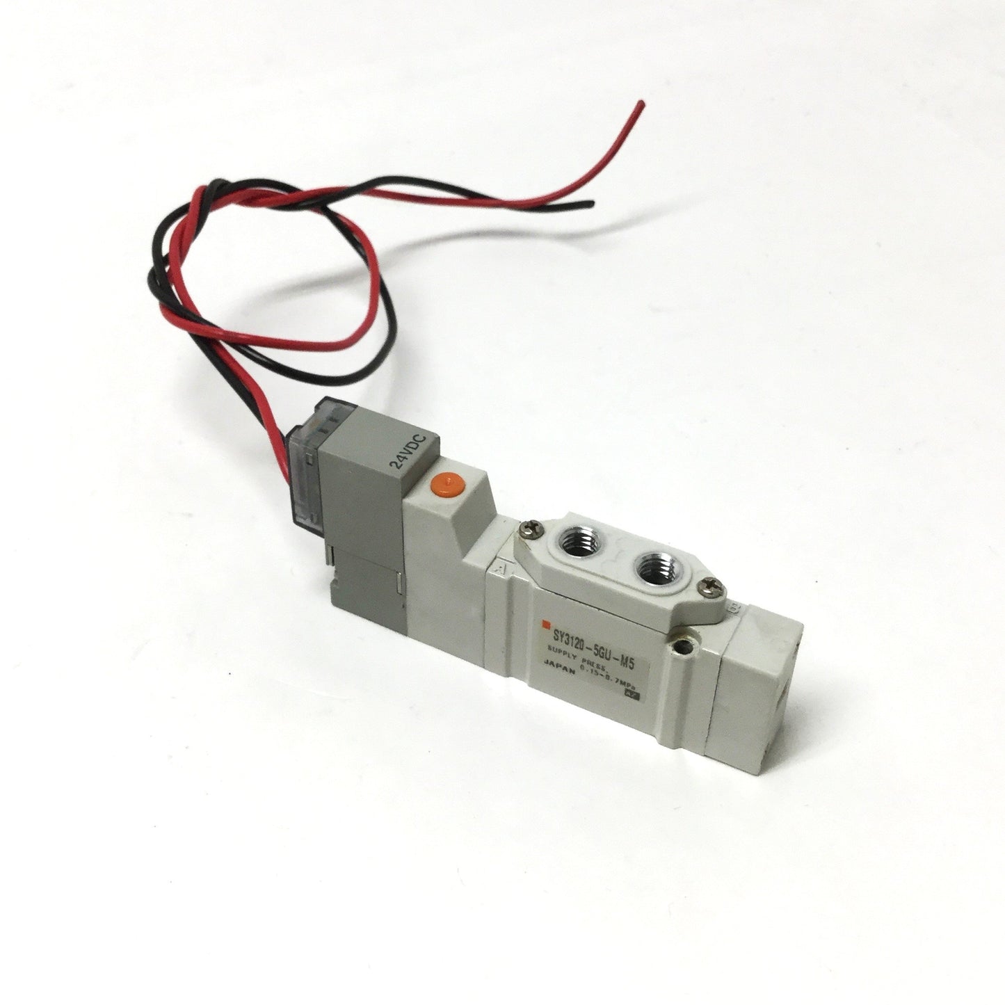 Used SMC SY3120-5GU-M5 Solenoid Valve, 5-Port 2-Position, 24VDC Coil, 0.15-0.7MPa