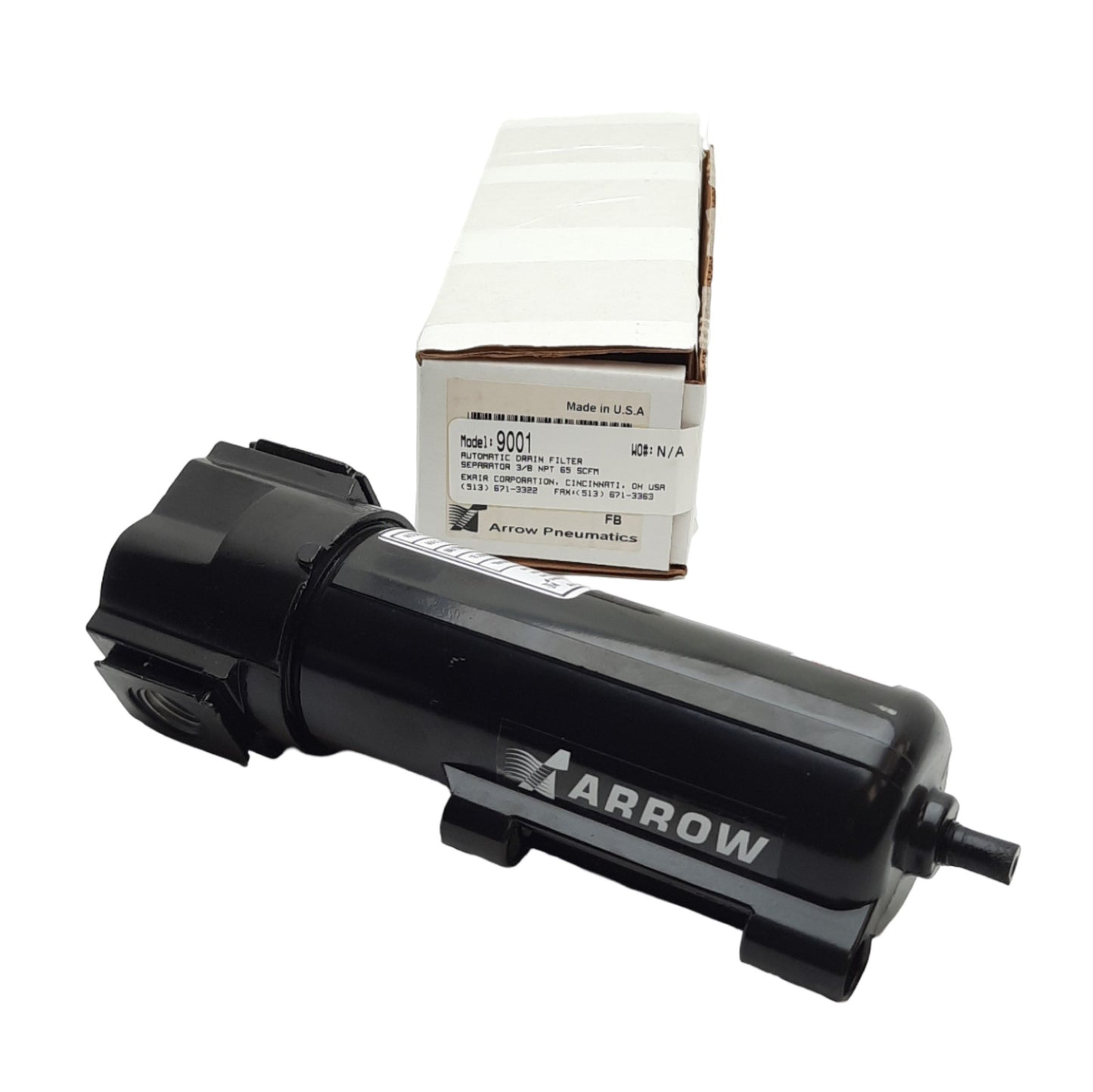 New Exair Model 9001 Pneumatic Drain/Mist Separator For Coolers, 5µm, 3/8in NPT