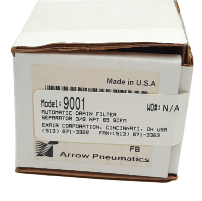 New Exair Model 9001 Pneumatic Drain/Mist Separator For Coolers, 5µm, 3/8in NPT