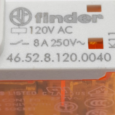 New Lot of 4 Finder 46.52.8.120.0040 Ice Cube Relay, DPDT, 8A 250VAC, 120VAC Coil