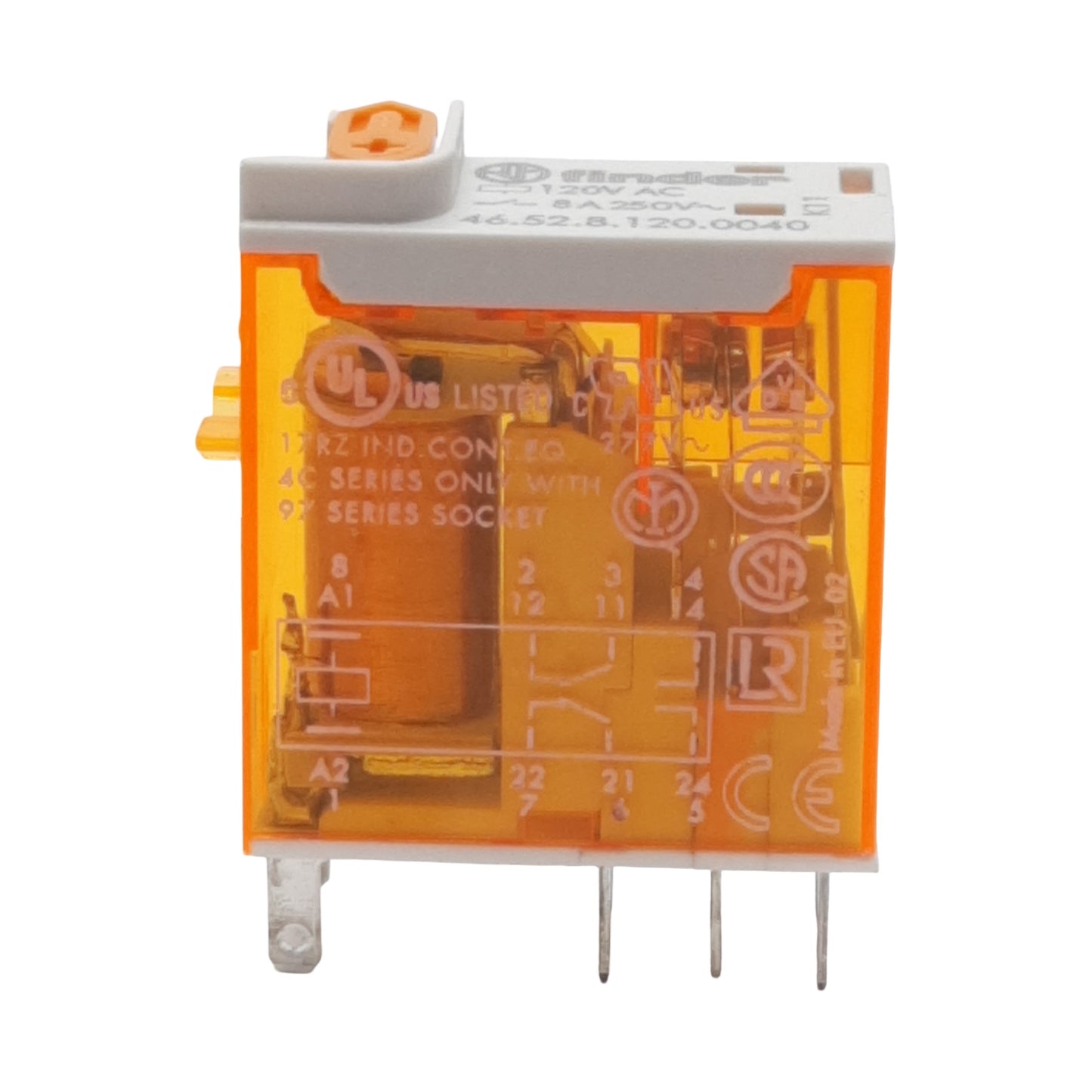 New Lot of 4 Finder 46.52.8.120.0040 Ice Cube Relay, DPDT, 8A 250VAC, 120VAC Coil