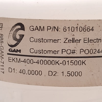 New Gam EKM-400-40000K-01500K Aluminum Elastomer Coupling ø40mm & ø1.5in Bore, 400Nm