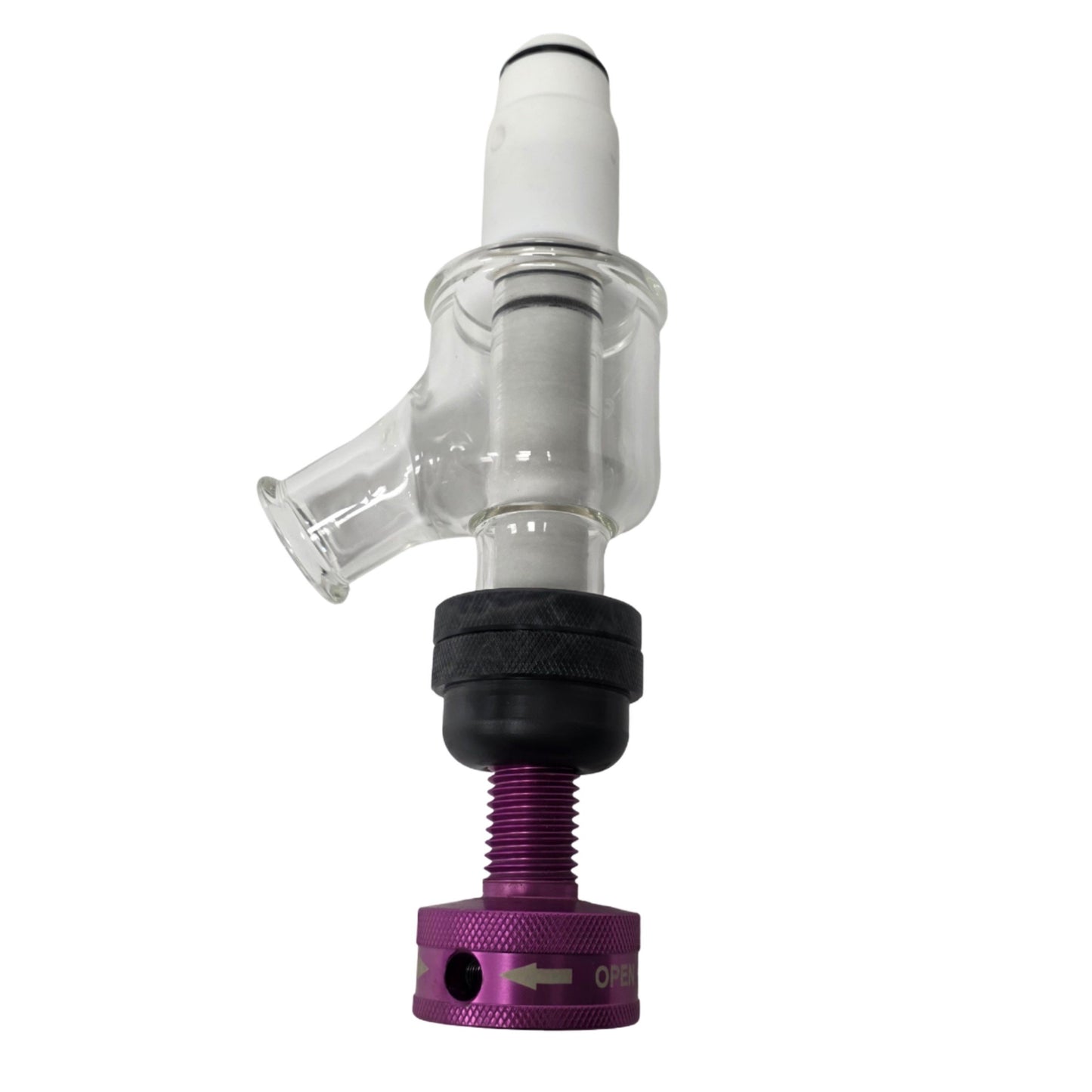 Used Chemglass CG-1968-GL-040 Zero Dead Space Drain Valve 2" Beaded Pipe GL-40 Thread