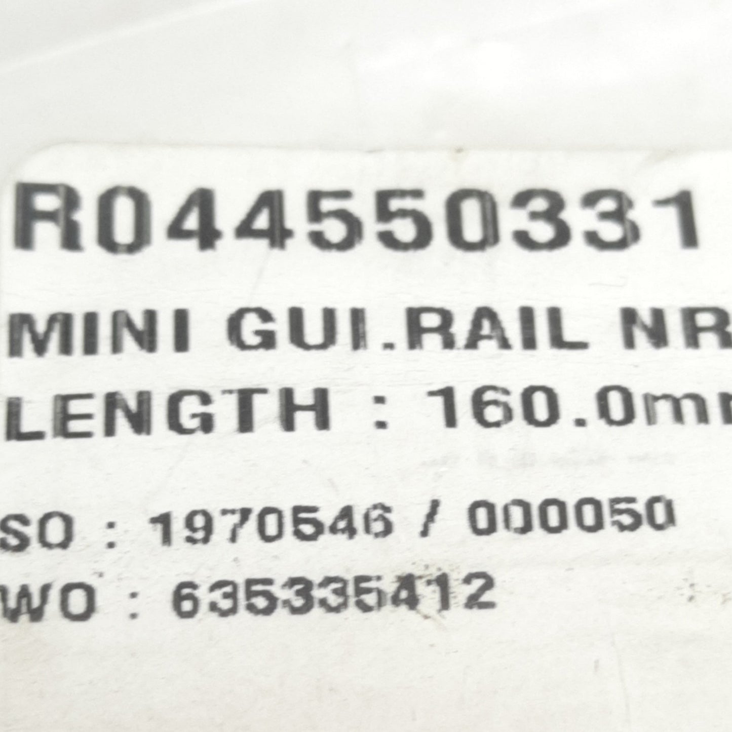 New Rexroth R044550331 Miniature Linear Motion Guide Rail 160mm x 9.5mm x 15mm