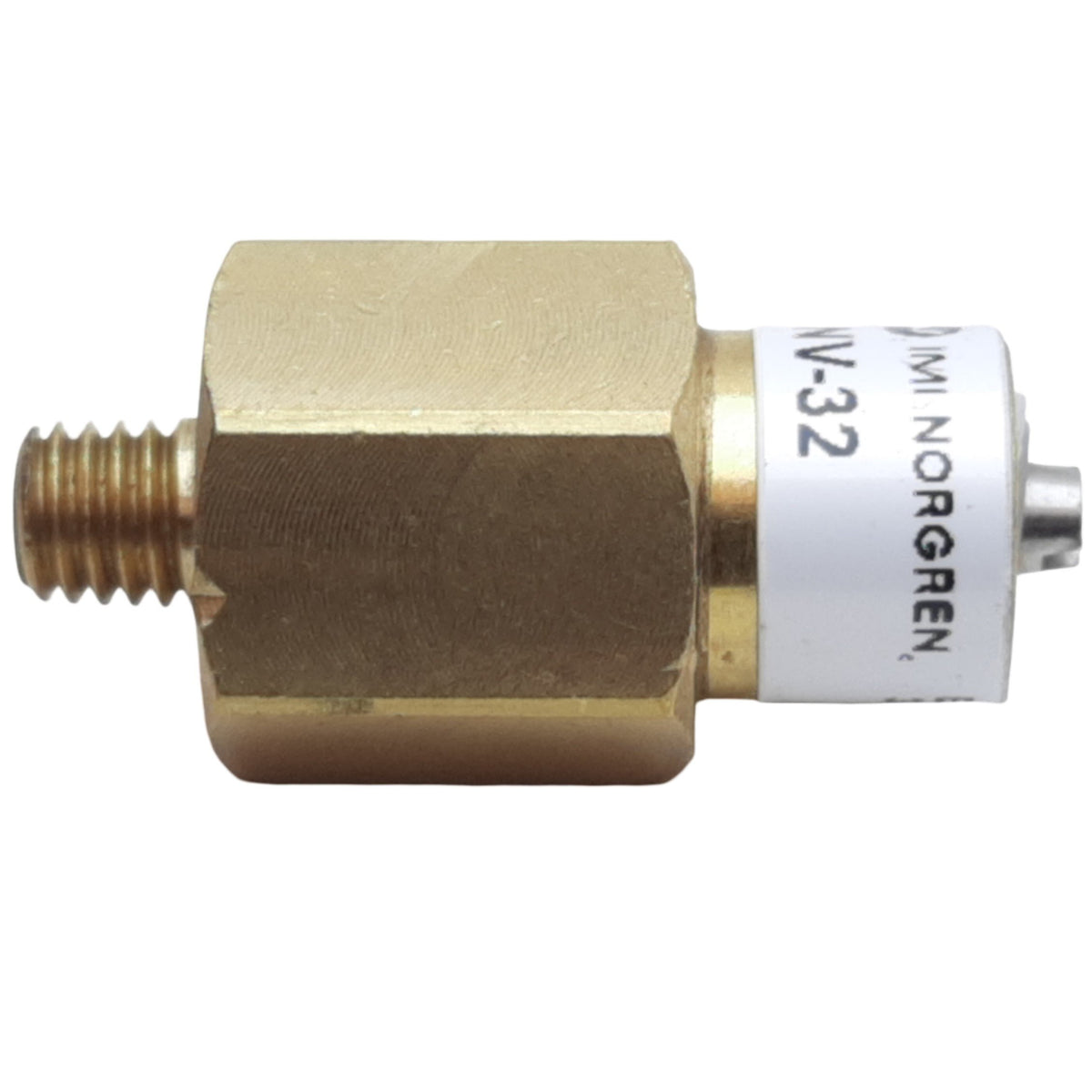 Used Lot of 2 Norgren NV-32 Mini Needle Valve, Male-Female 10-32, 6.8 SCFM at 125 PSI