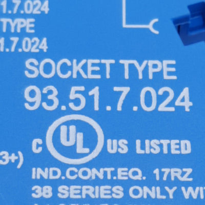 New Lot of 4 Finder 93.51.7.024 Relay Socket, 5-Pin, DIN Rail, 6A 250VAC, 12VDC Coil