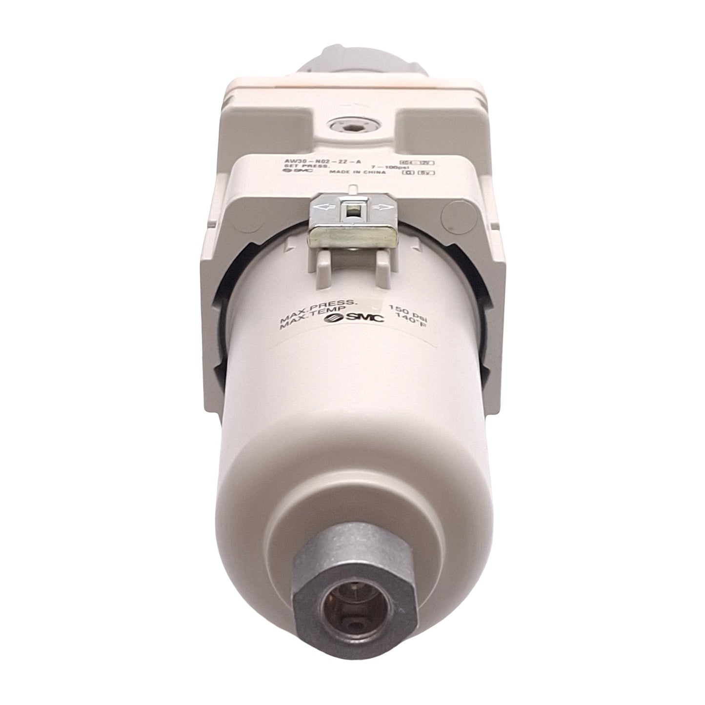 New SMC AW30-N02-2Z-A Filter Regulator, 5µm, 150psi Supply, 7-100psi Set, 1/4in NPT