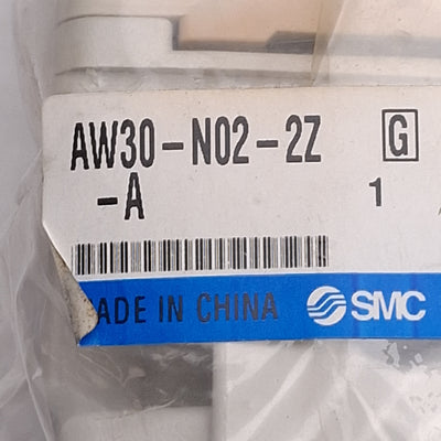 New SMC AW30-N02-2Z-A Filter Regulator, 5µm, 150psi Supply, 7-100psi Set, 1/4in NPT