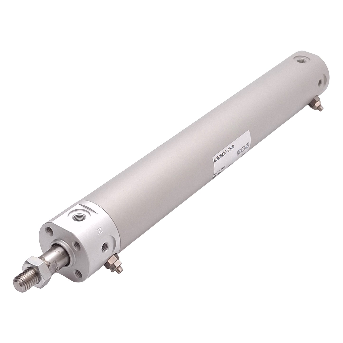 New SMC NCDGBA25-0600 Pneumatic Cylinder, ø1in Bore, 6in Stroke, 145psi, #10-32UNF