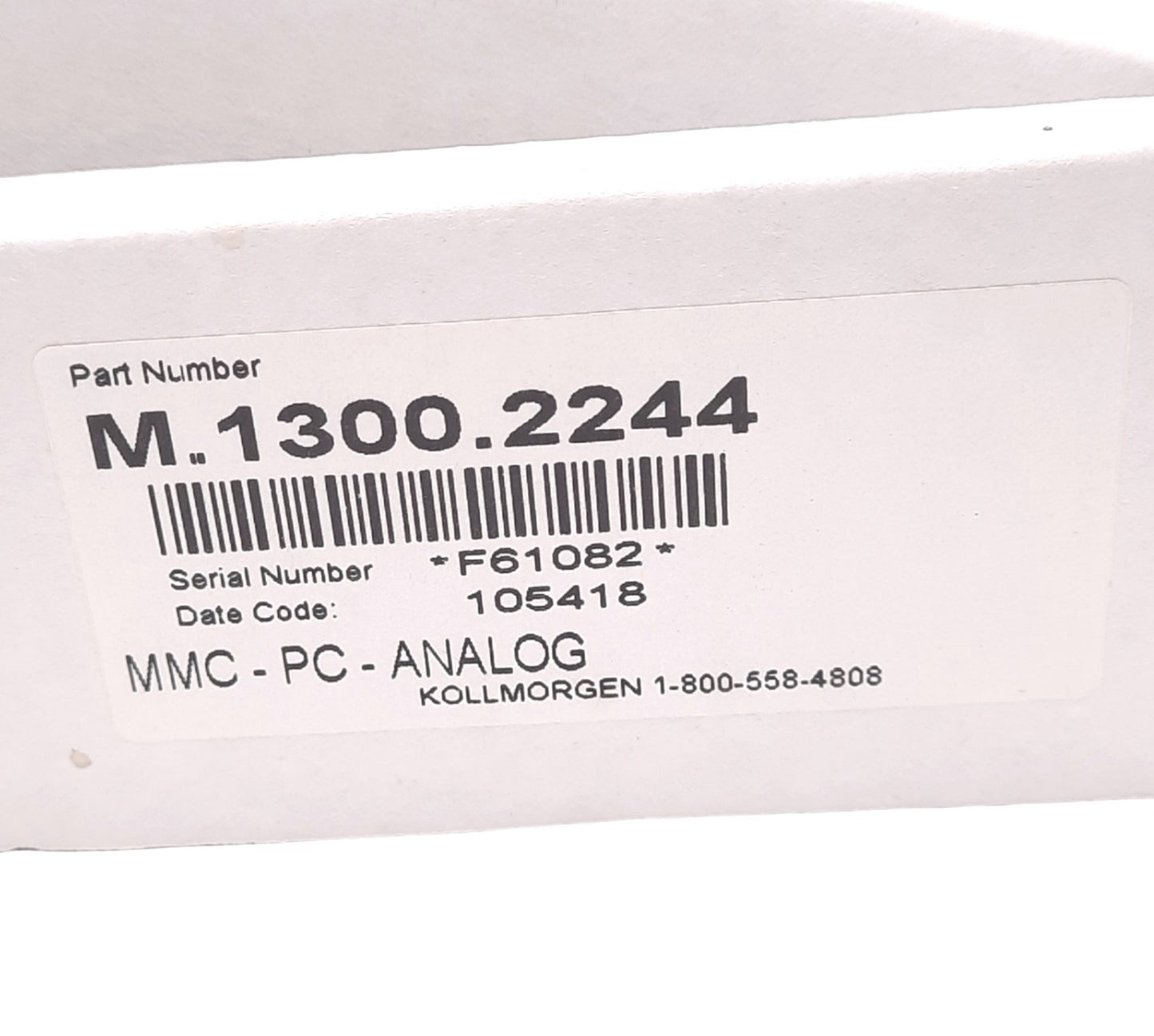 New Kollmorgen M.1300.2244 MMC for PC Analog Processor, DB9F BLOCK I/O, RJ45 TO ASIU