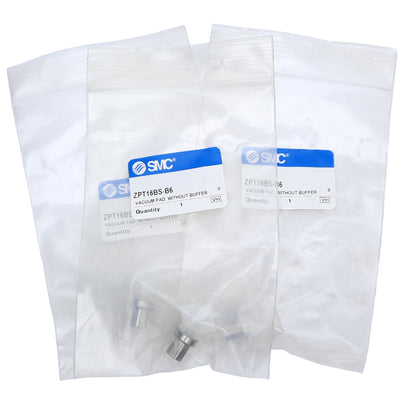 New Lot of 3 SMC ZPT16BS-B6 Vacuum Pad w/o Buffer, Pad Diameter ø16, M6 x 1