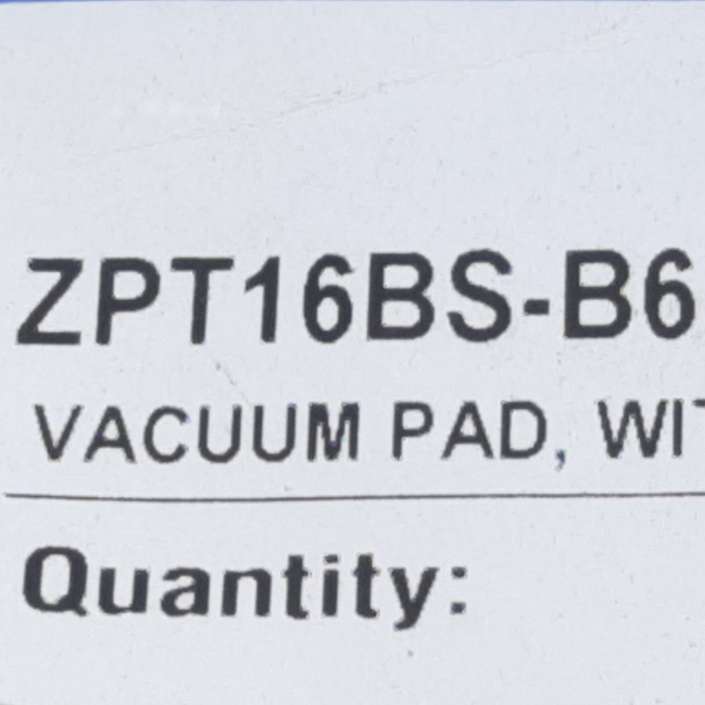 New Lot of 3 SMC ZPT16BS-B6 Vacuum Pad w/o Buffer, Pad Diameter ø16, M6 x 1