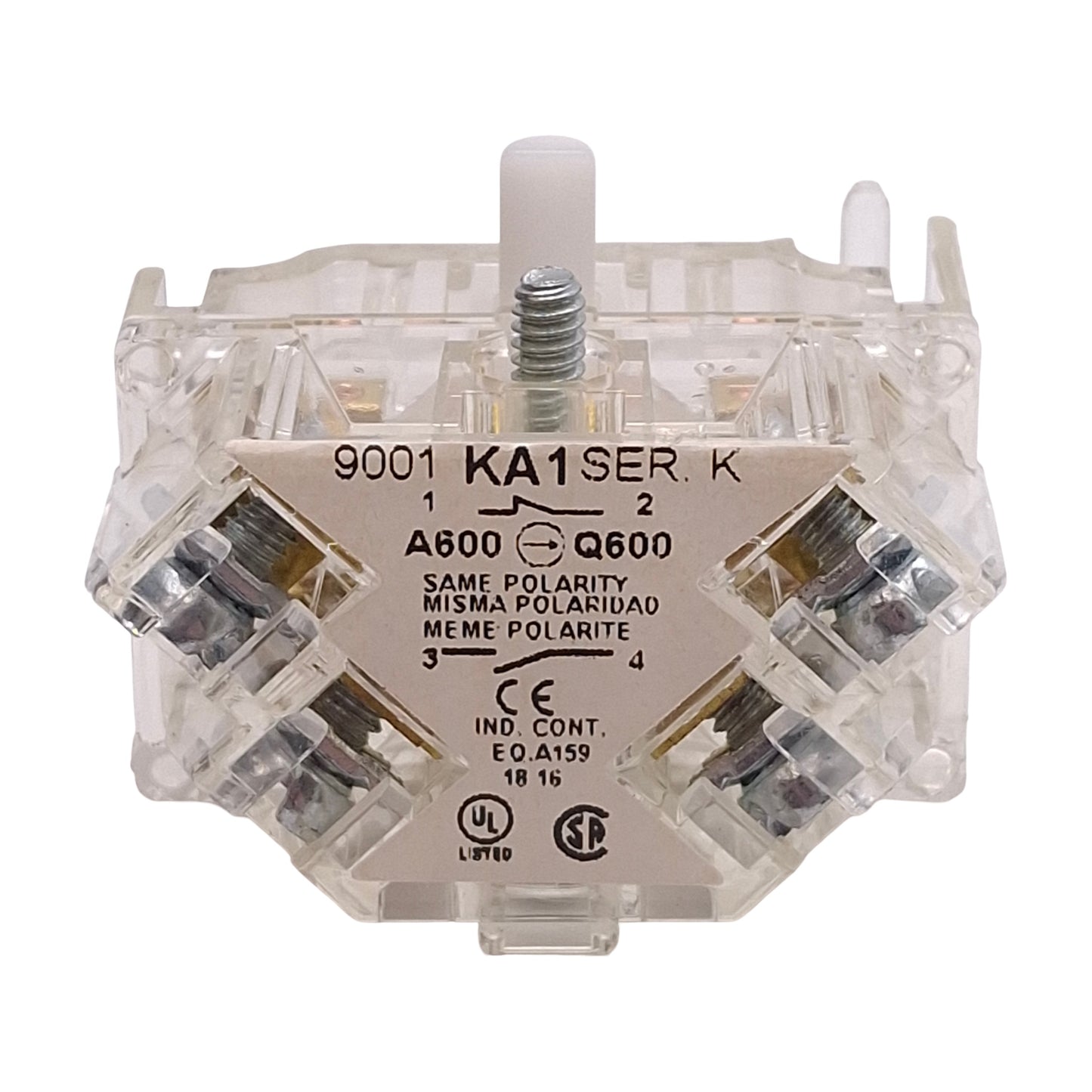 New Schneider Electric 9001KA1 Contact Block For ø30mm Push Button, SPDT 1NO+1NC