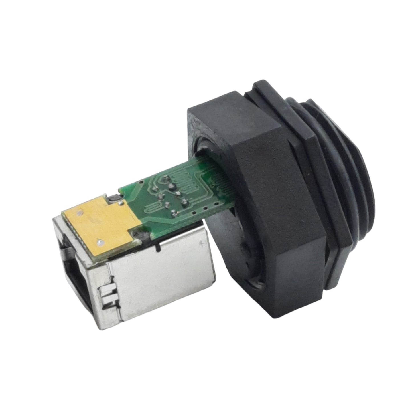 New L-Com WPJ1F5 Shielded Feed-Thru Coupler, 8p8c RJ45 Female, 1in Cutout Mount