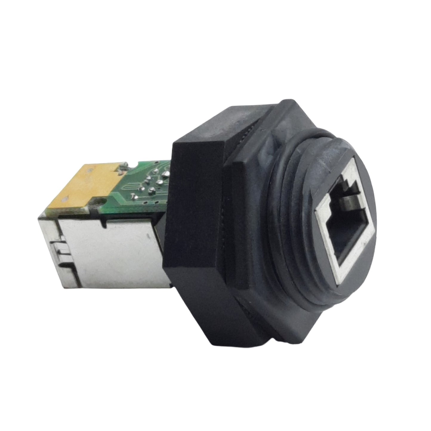 New L-Com WPJ1F5 Shielded Feed-Thru Coupler, 8p8c RJ45 Female, 1in Cutout Mount