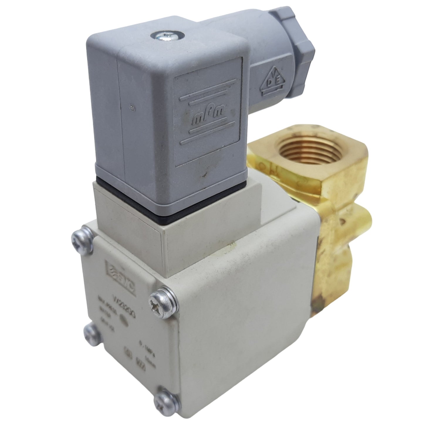 New – Open box SMC VX232GG Solenoid Valve for Water, 0.1MPa, ø10mm, N.C., 1/2in Rc, 24VDC Coil