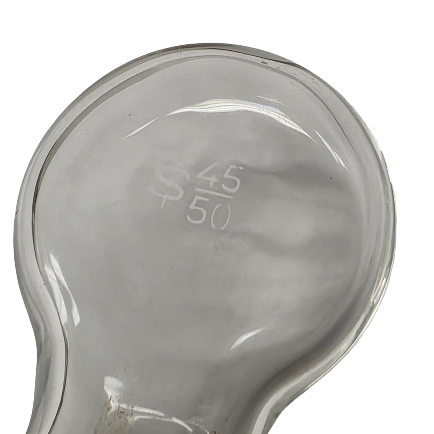 Used Chemglass CG-3000-08 Pennyhead Hollow Closed Bottom Stopper, 45/50 Joint