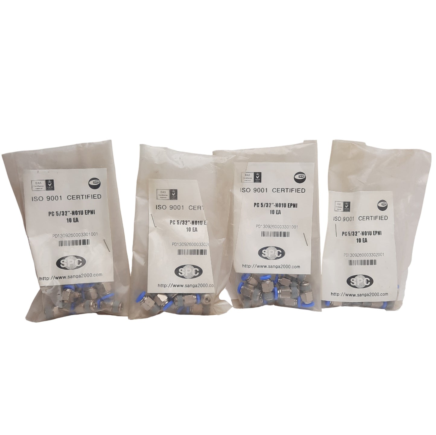 New Lot of 40 SPC PC5/32-N01U Pneumatic Piping ø5/32in Tube, 1/8NPT Thread, 150psi